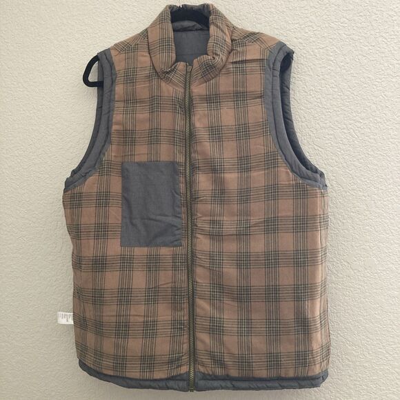Weatherproof Men’s Flannel Lined Puffer Vest GREEN LARGE - Picture 8 of 16